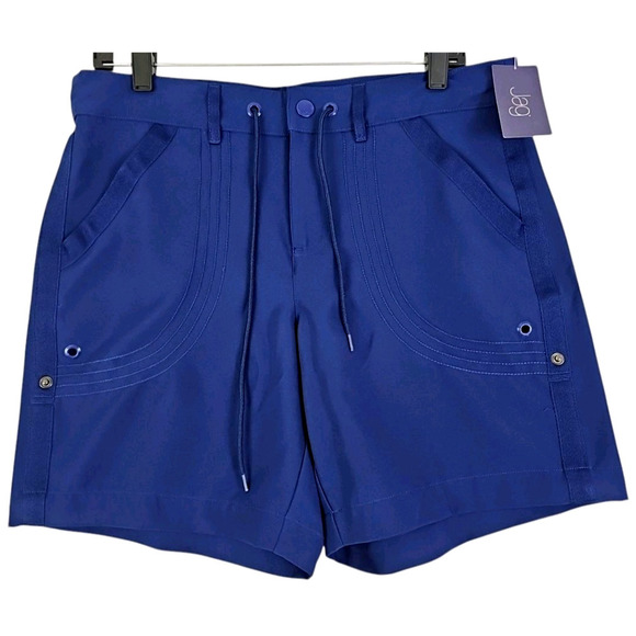 JAG ~Woman Size M~ Navy Blue Golf Chino Shorts w/Logo NWT. - Picture 1 of 11